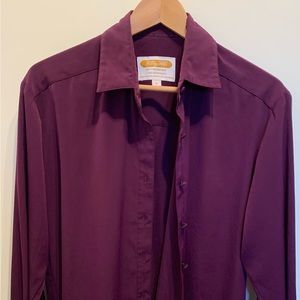 Tilley, silky-feel blouse with buttons, microfibre, purple.